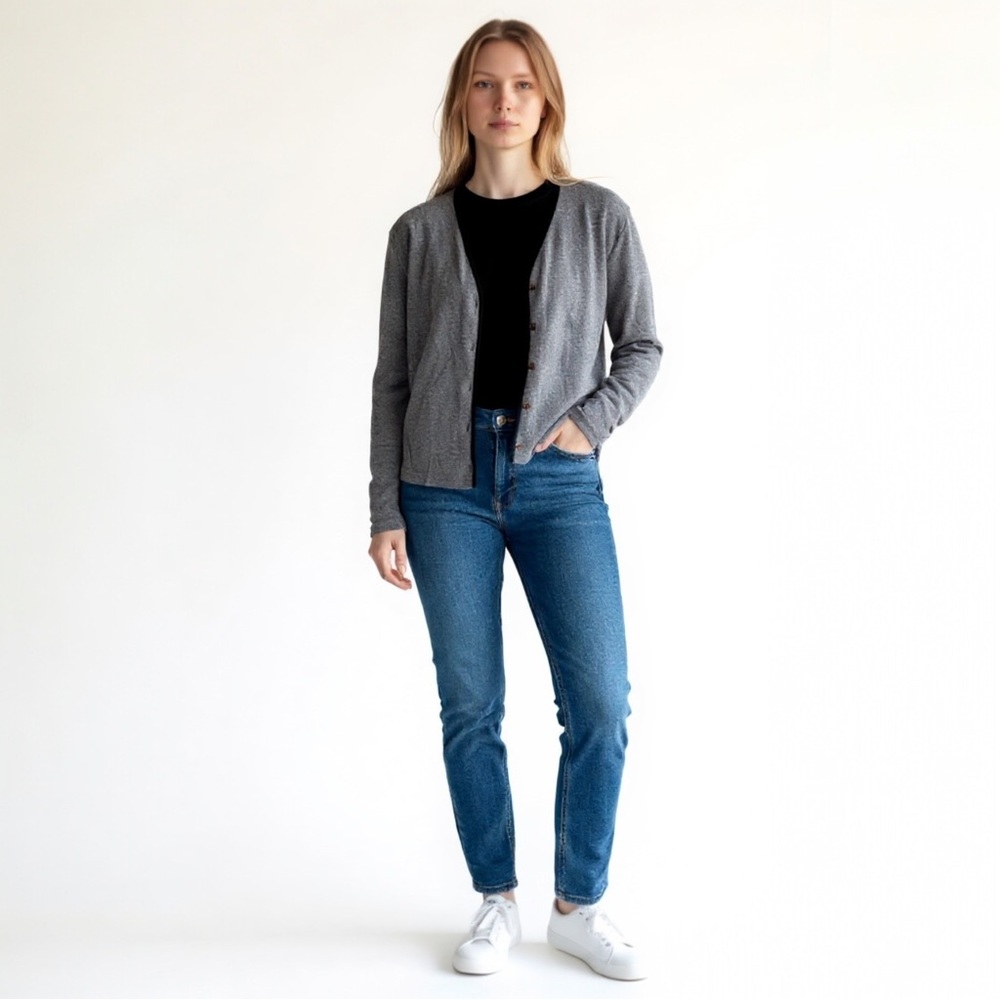J Jill Gray Cardigan Sweater